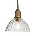 Noho Glass Ribbed Dome Pendant Light - 8 Inch