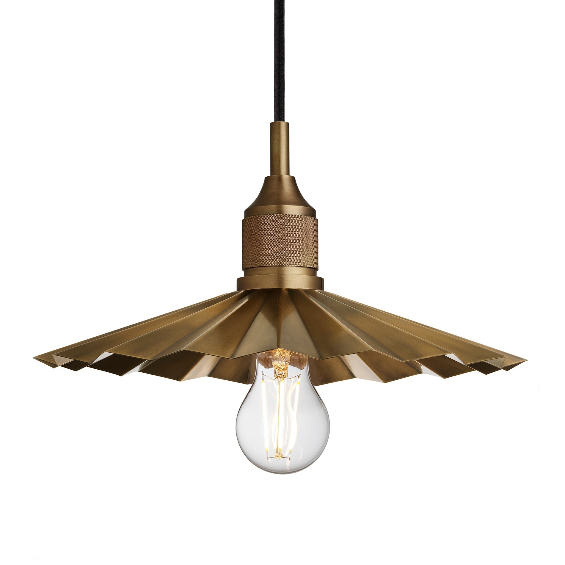 Noho Pleated Slope Pendant Light - 12 Inch