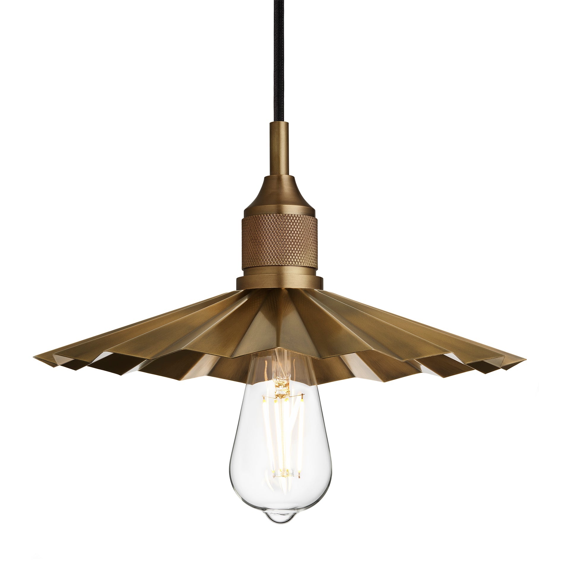 Noho Pleated Slope Pendant Light - 12 Inch