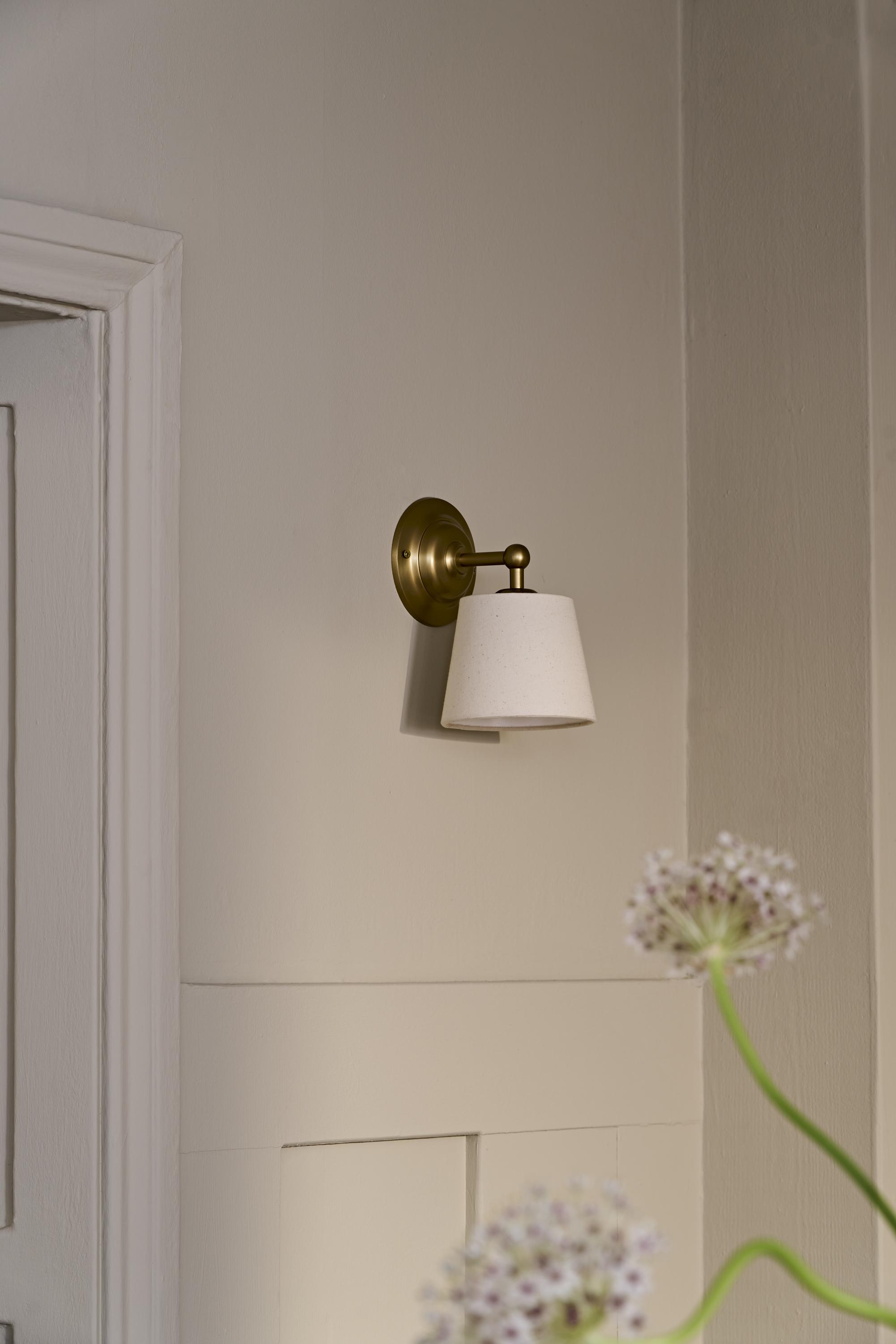 Orlando Empire Wall Light - Light Natural Cotton
