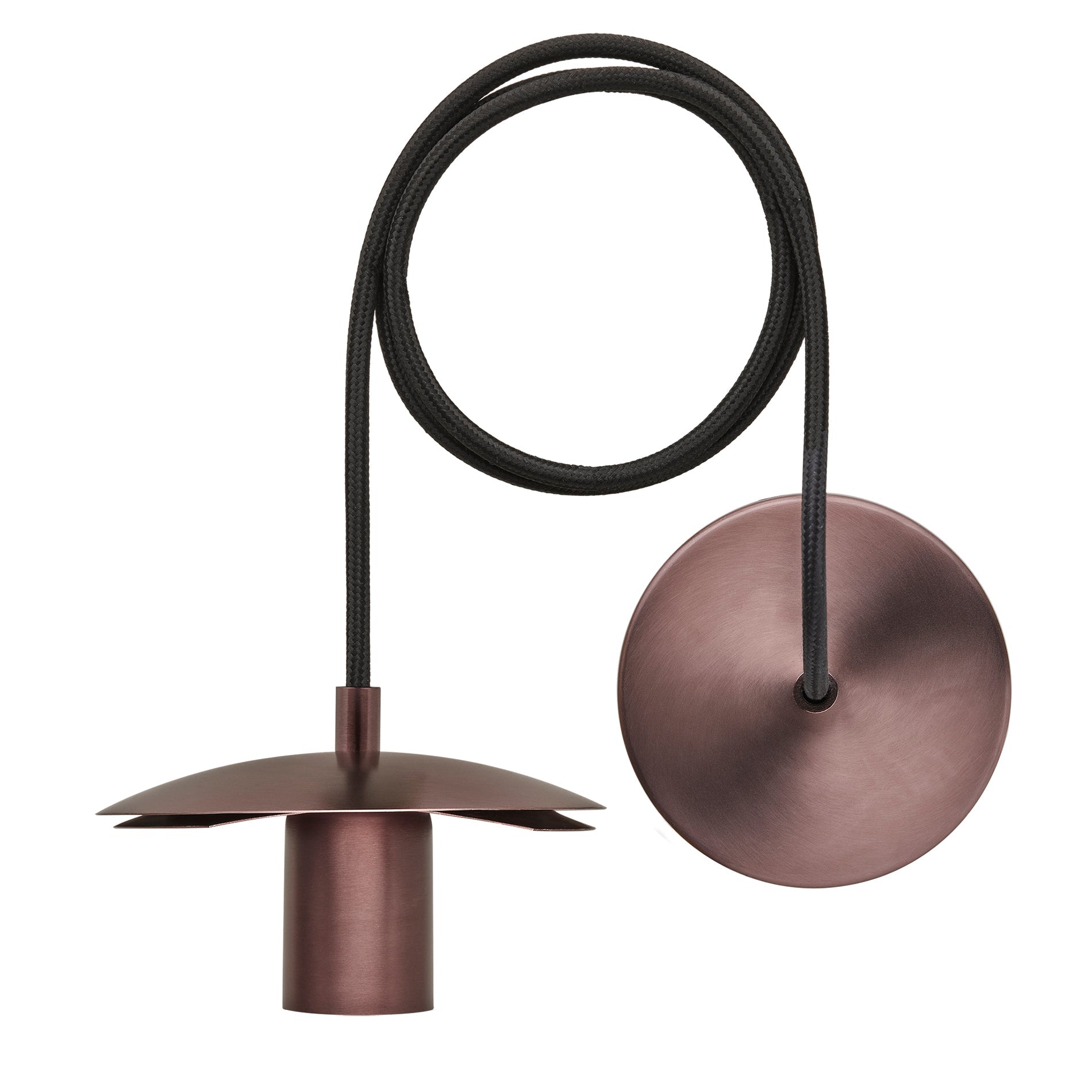 Preston Smoked Glass Mushroom Pendant Light - Mocha
