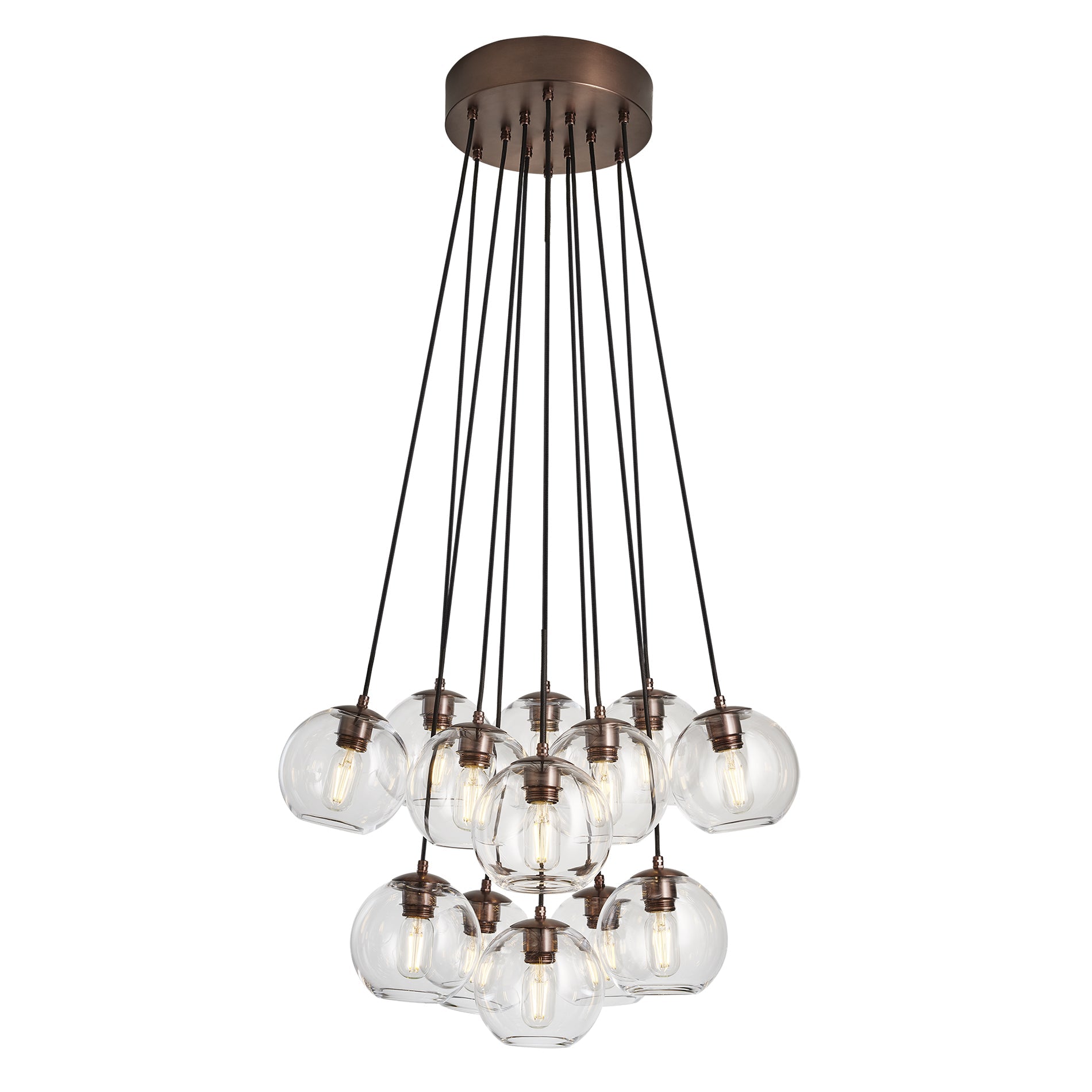 Preston Glass Globe 13 Wire Cluster Lights - 7 Inch