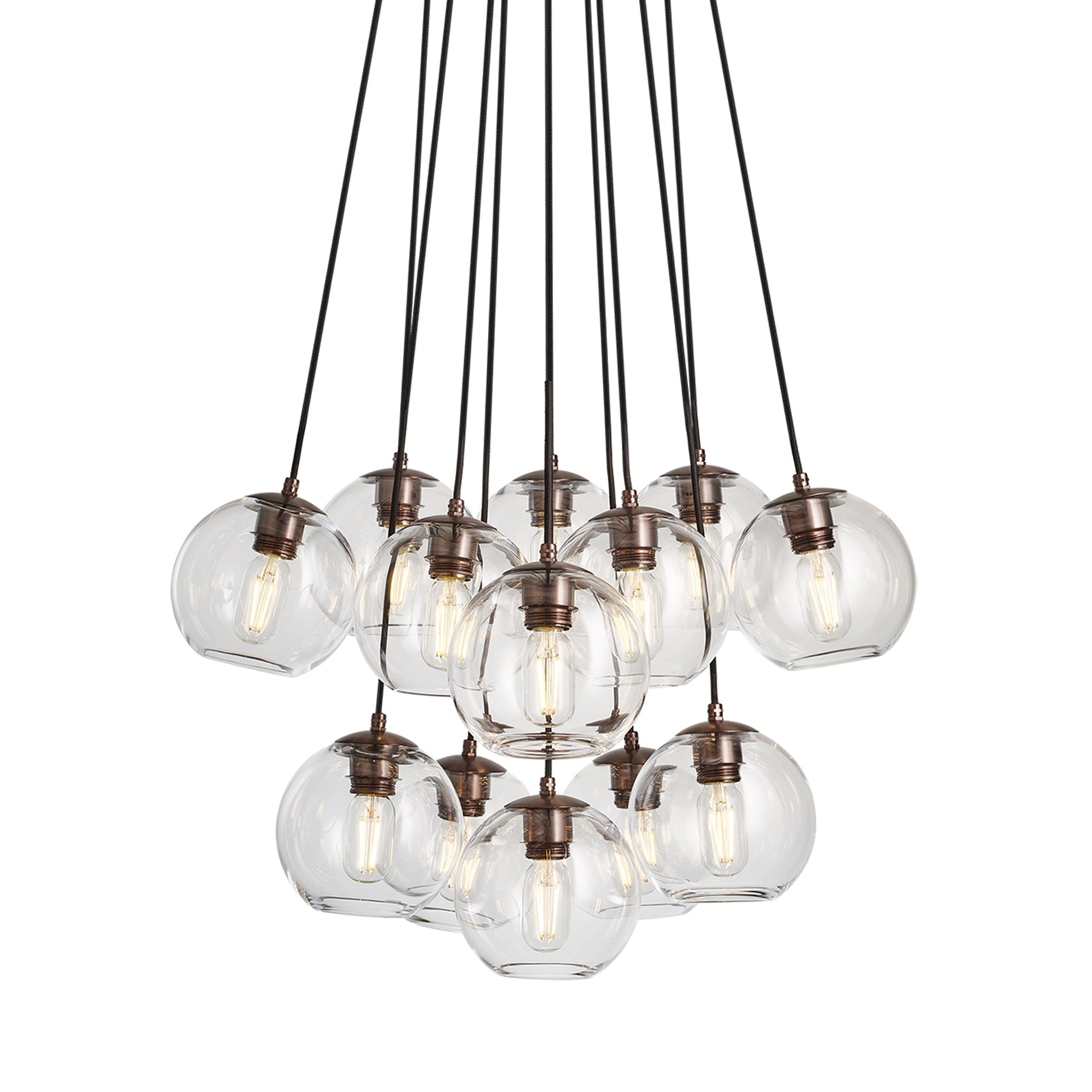 Preston Glass Globe 13 Wire Cluster Lights - 7 Inch