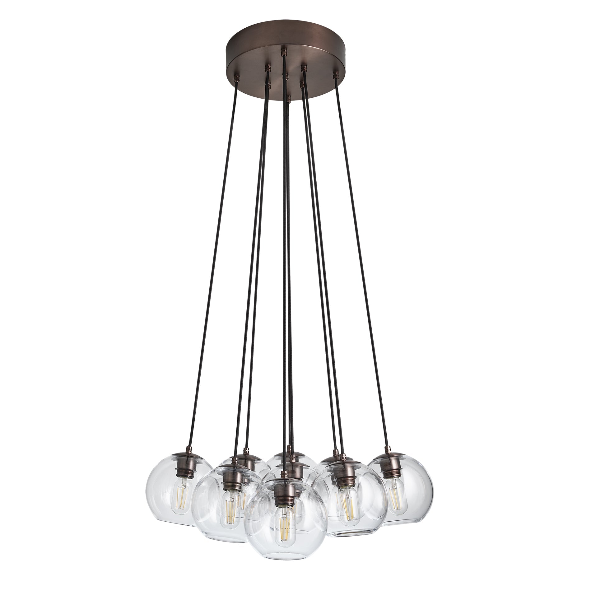 Preston Glass Globe 9 Wire Cluster Lights - 7 Inch