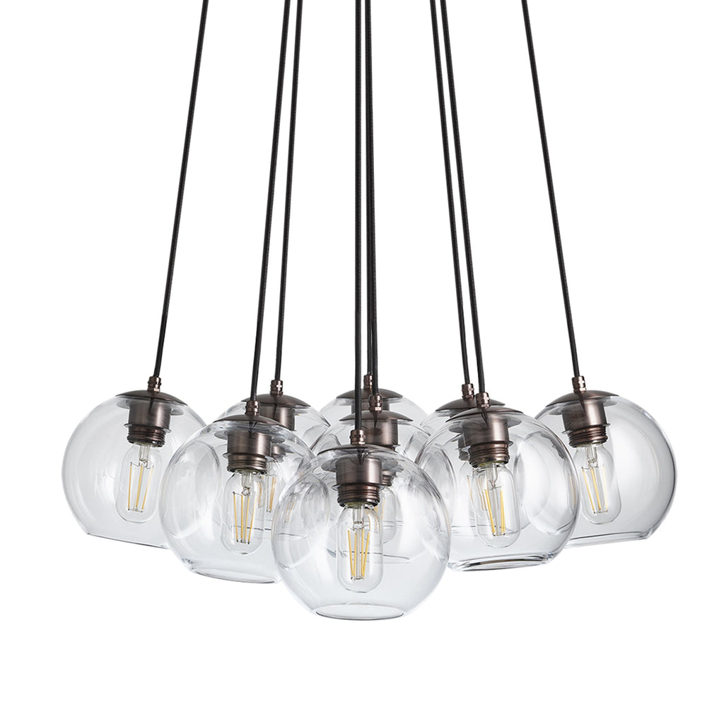 Preston Glass Globe 9 Wire Cluster Lights - 7 Inch