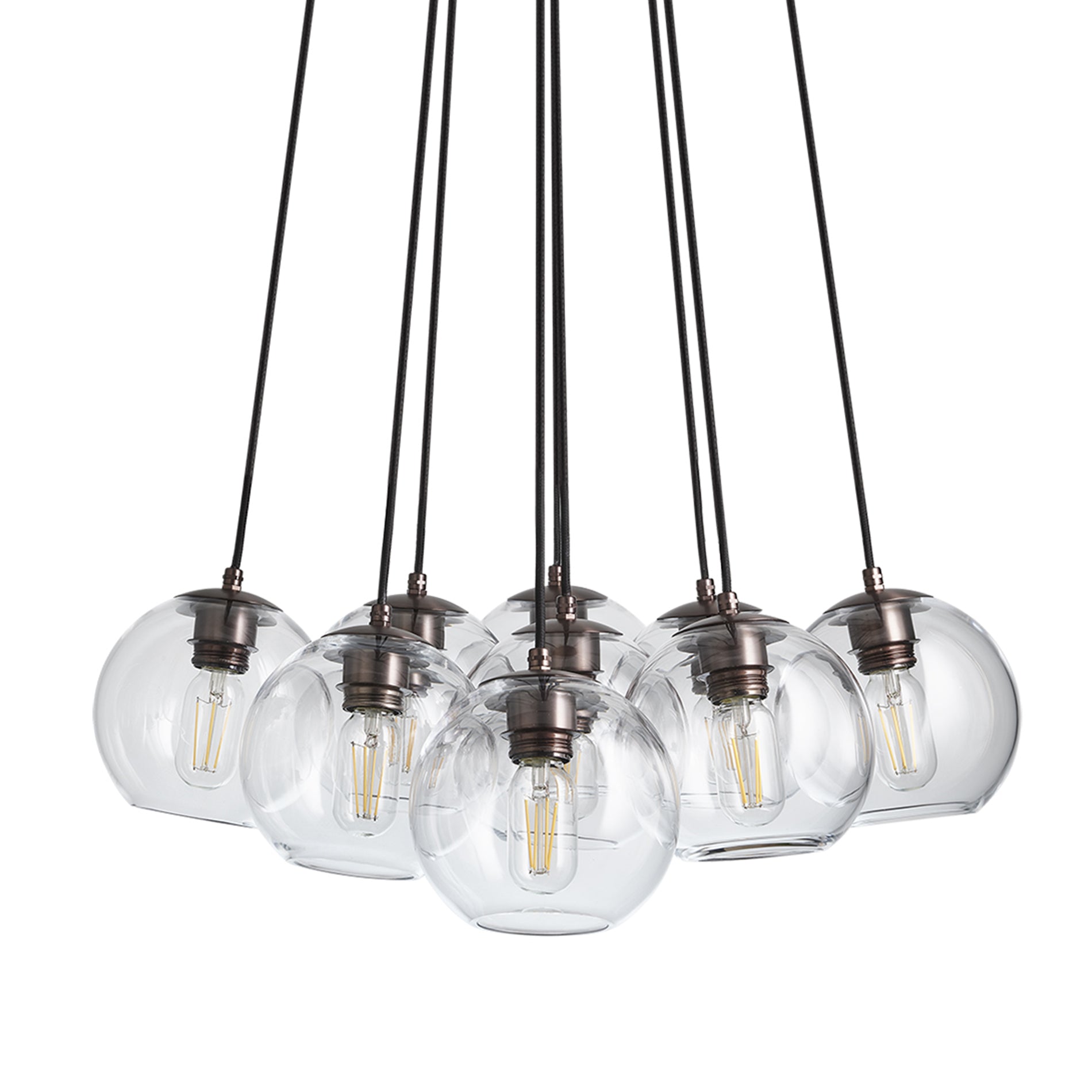 Preston Glass Globe 9 Wire Cluster Lights - 7 Inch