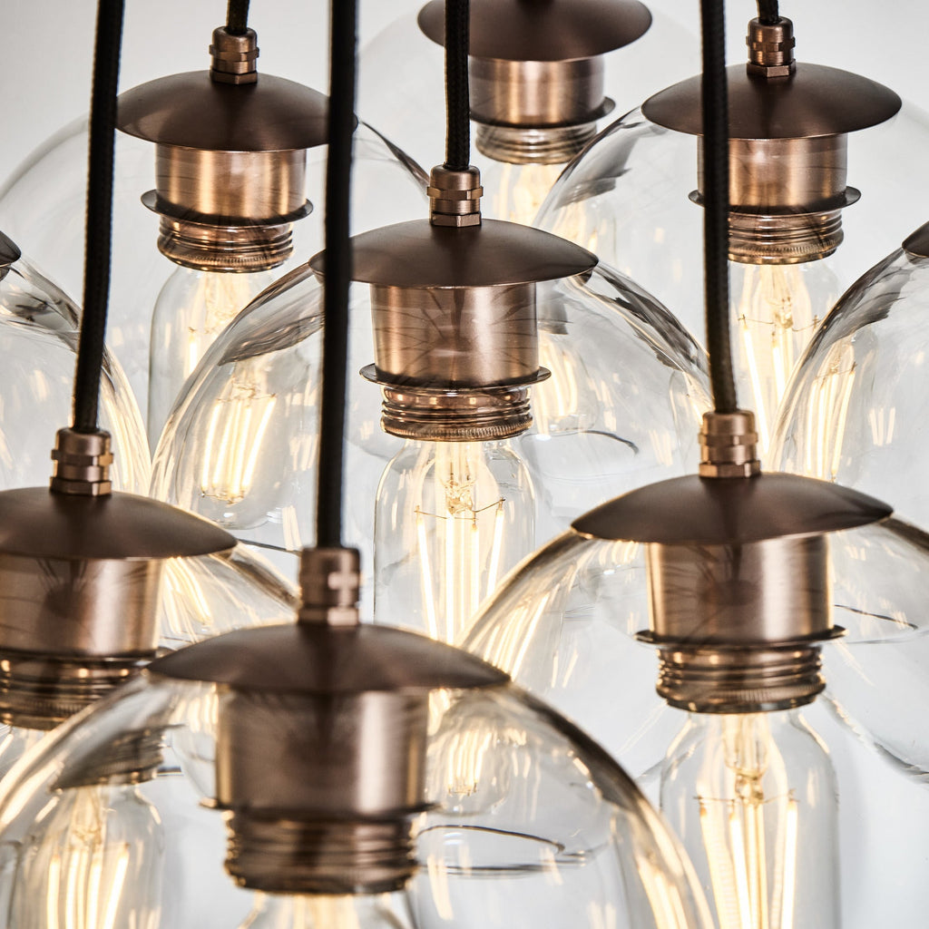 Preston Glass Globe 9 Wire Cluster Lights - 7 Inch