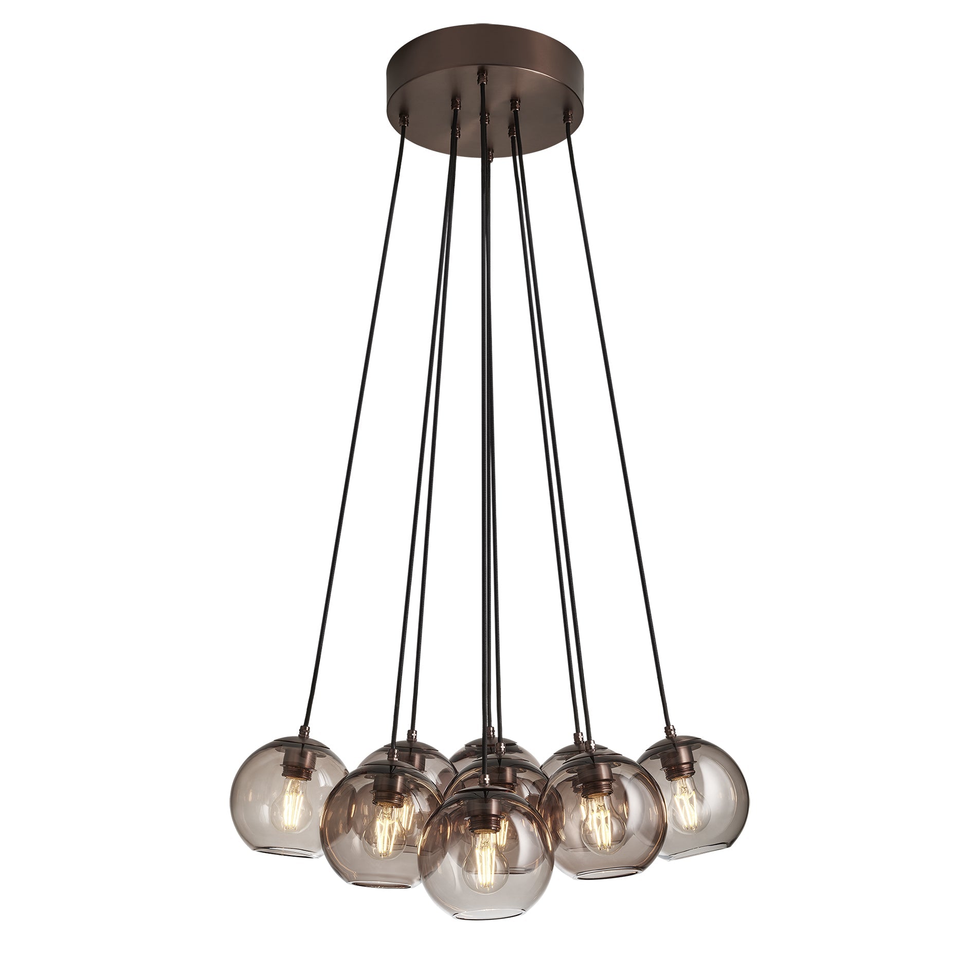 Preston Glass Globe 9 Wire Cluster Lights - 7 Inch
