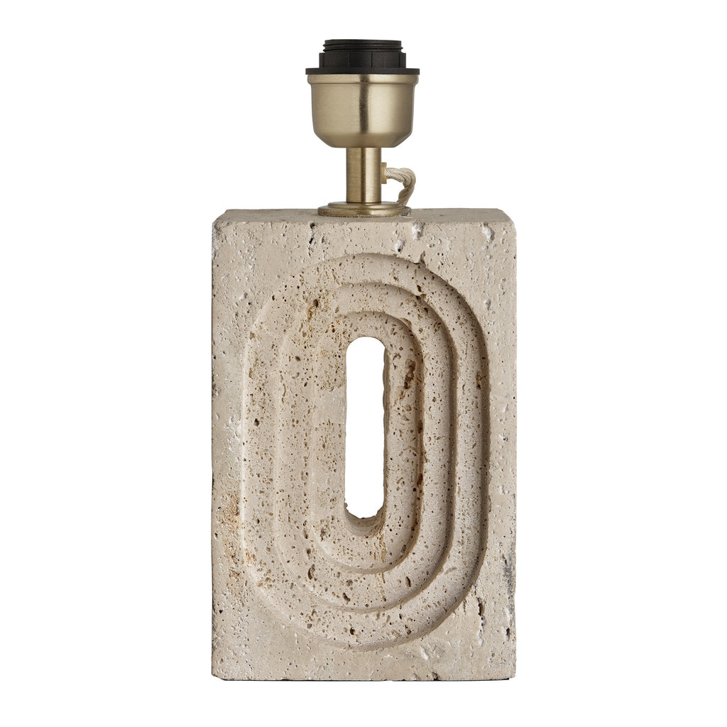 Travertine Rectangular Table Lamp