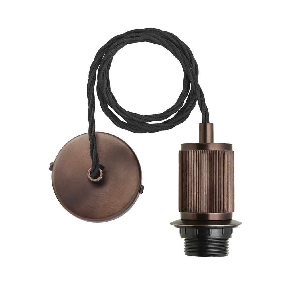 Rift Slatted Wooden Mushroom Wooden Pendant Light - Dark