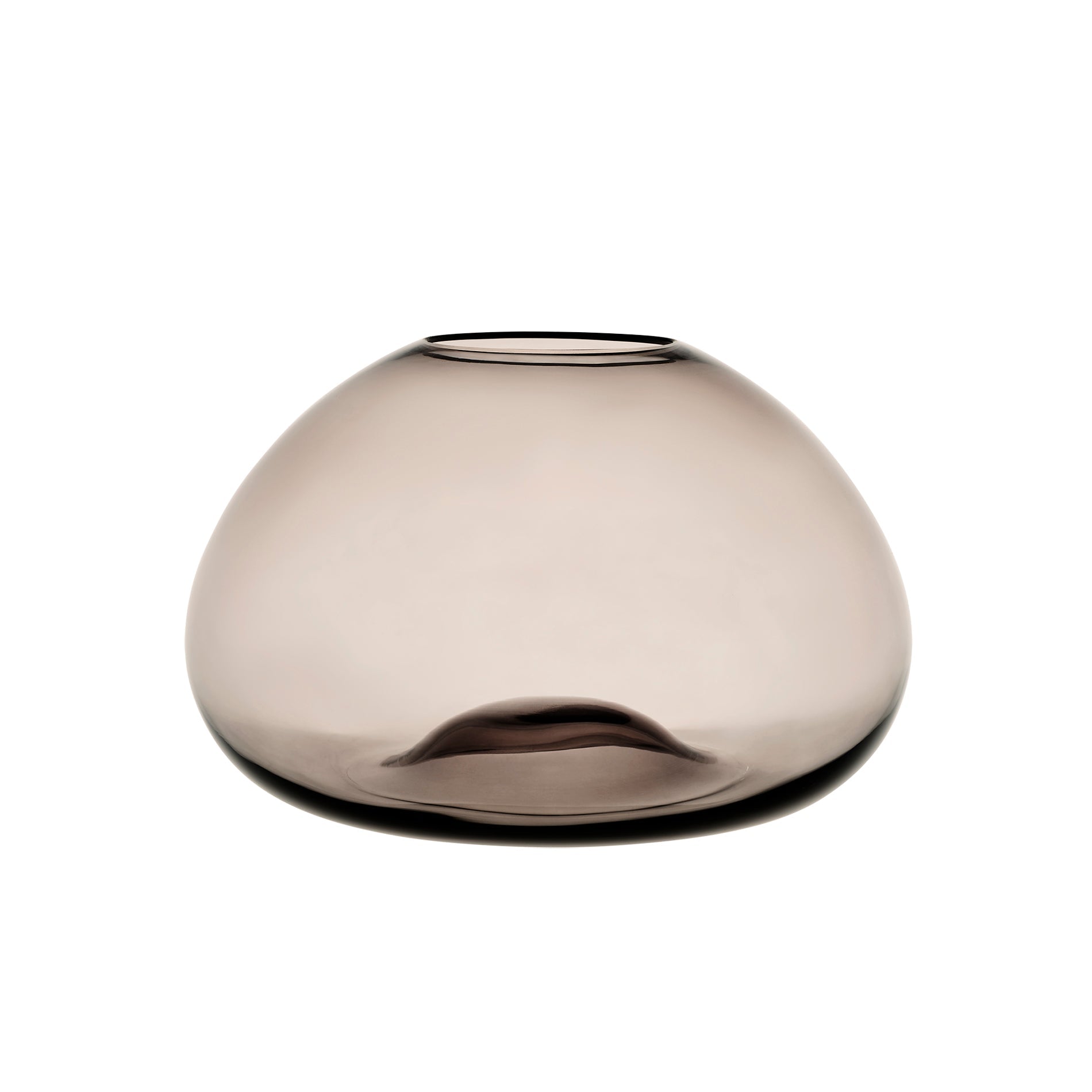 Preston Smoked Glass Mushroom Pendant Light - Mocha