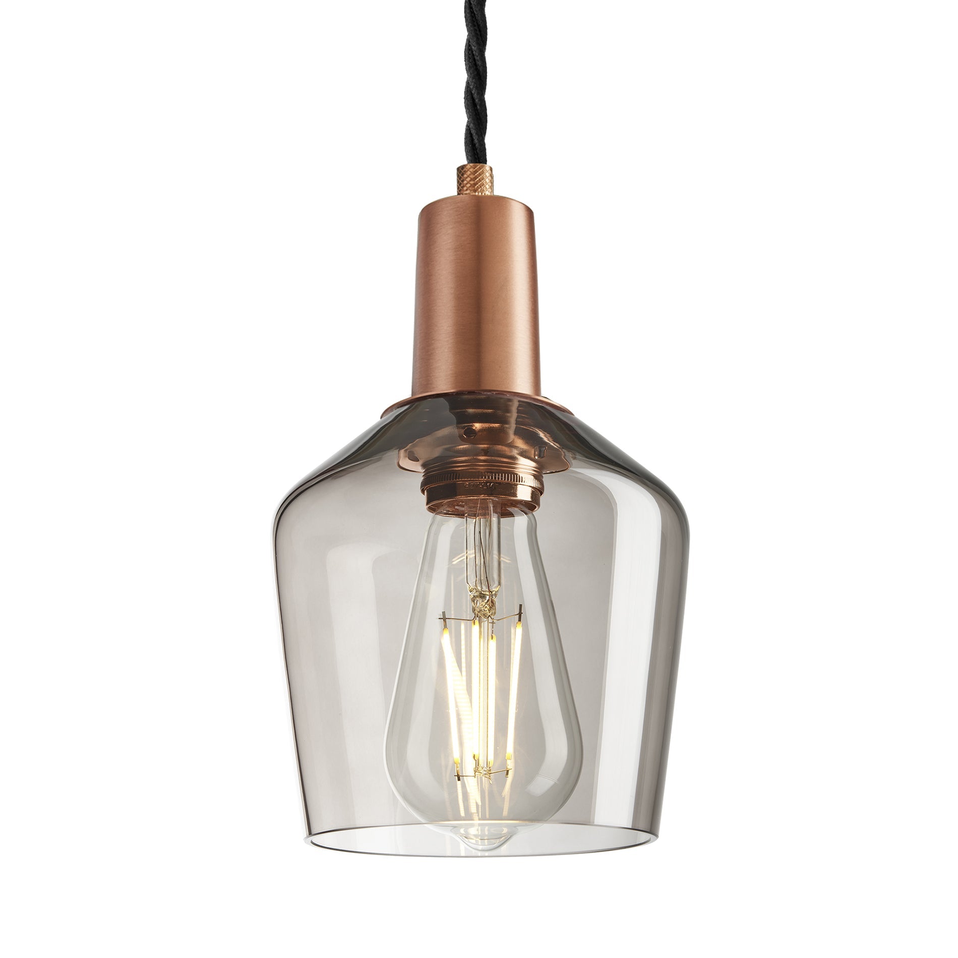 Sleek Glass Schoolhouse Pendant - 5.5 Inch
